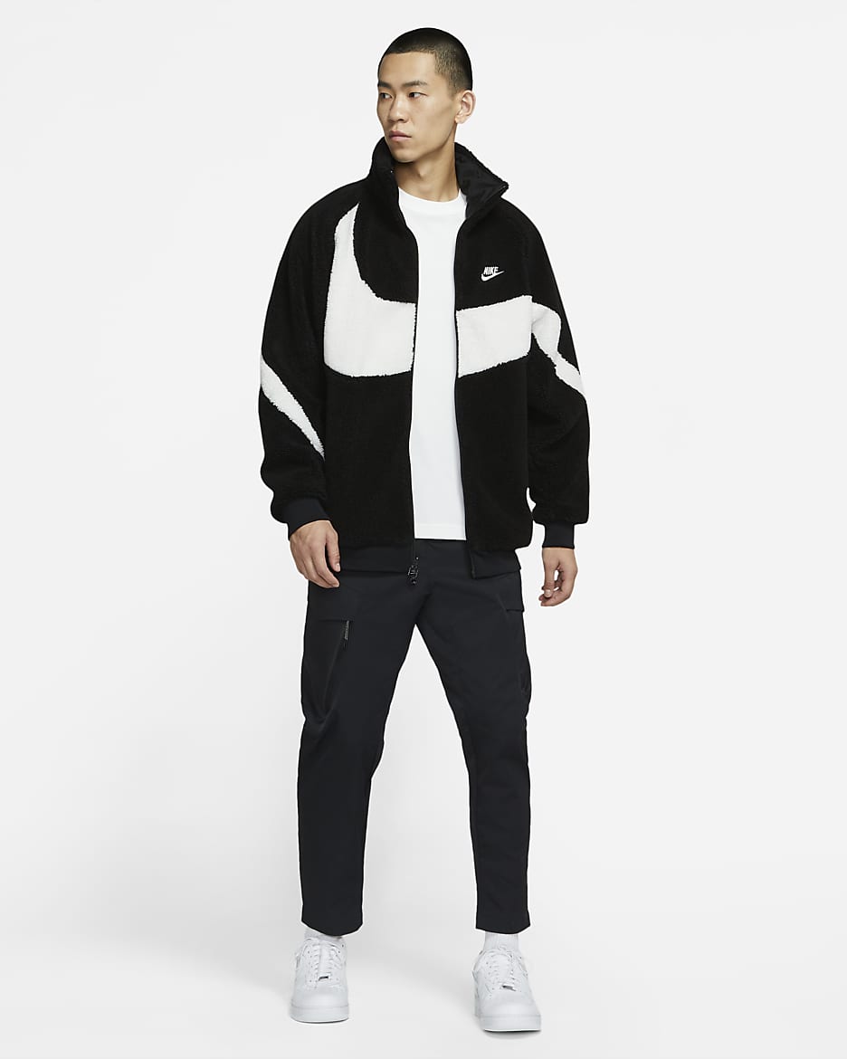 Nike swoosh woven full zip jacket sale